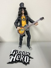 SLASH Guitar Hero 10” Figure with Guitar & Stand GNR 2003 Loose, COMPLETE!