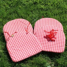 Set of 4 Vintage 1970s Red Gingham Chair Cakes