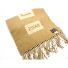 LOUIS VUITTON Scarf Echarpe Baroda Cashmere Fringe M71293 Unisex Brown/Beige 