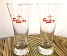 2 verres bière carlsberg logo