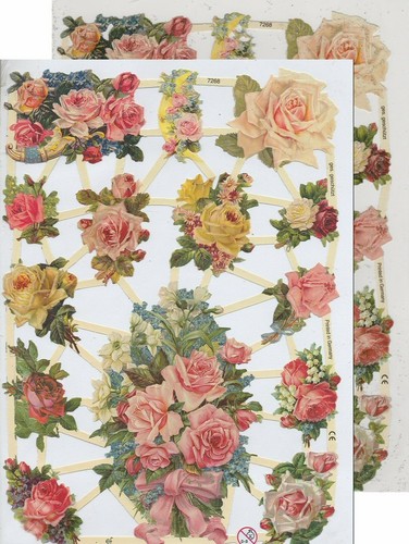 Chromo découpis fleur rose - ef,