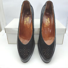 chaussure escarpin femme 37 (4)  BALLY FLASH noire couture talon bois  noirTBE