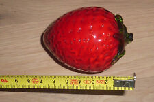 pretty vintage MURANO handmade blown glass fruit strawberry (heavy) No.6