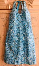 NEW* Lilly Pulitzer Candy Halter Sun Dress Blue Monkeys Flowers KISS Cook Sz 8
