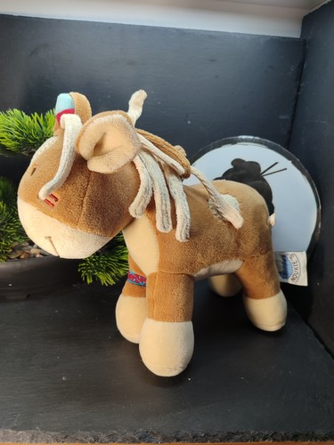 Peluche cheval indien pinto - cheval,