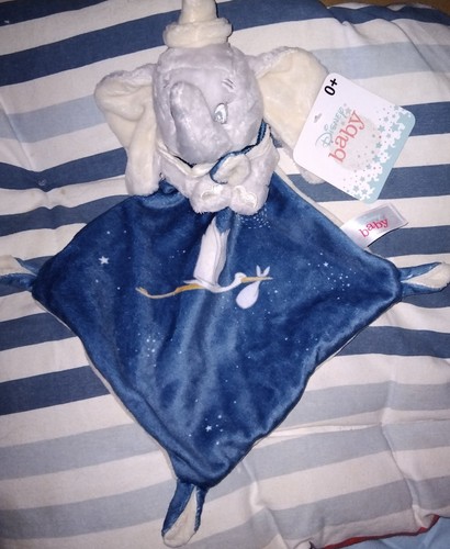 Doudou éléphant bleu dumbo - doudou,