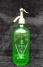 Ouraline Uranium Vittel croix de Lorraine Ancien Siphon à Eau De Seltz