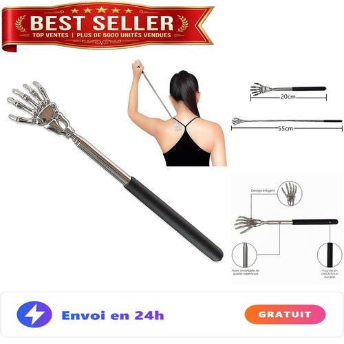Gratte dos télescopique - gratte-dos,