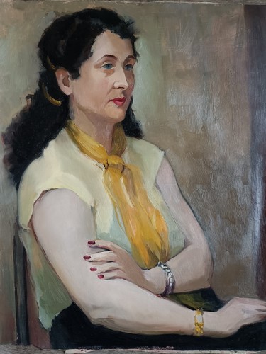 Tableau ancien portrait femme - ancien,
