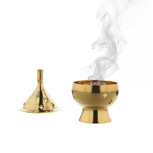 Brûle encens laiton 10cm - brûle,