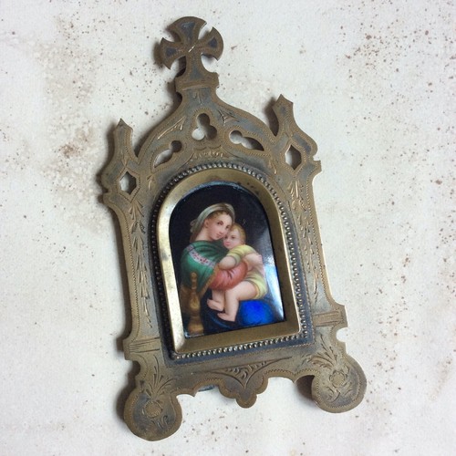Cadre reliquaire porcelaine - cadre,