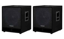 Paires Subwoofer Caisson de Basse Studio Disco 1200W Woofer 15'' (38cm) 2-Canaux