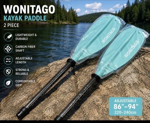 Wonitago carbon kayak paddle - carbon,