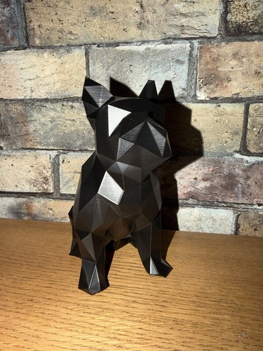 Statuette chien noir - , style
