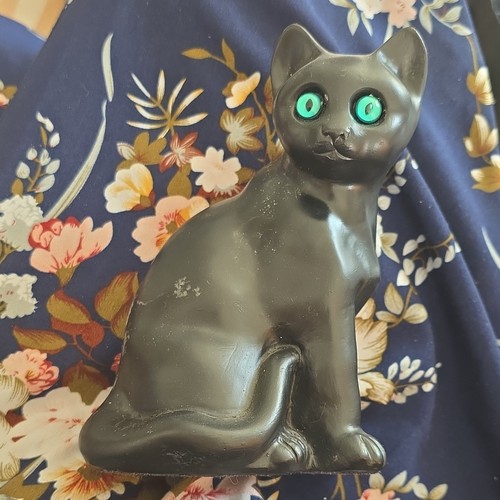 Statuette chat noir - aux, yeux