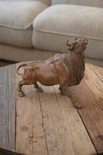 STATUE TAUREAU MÉTAL ANCIEN