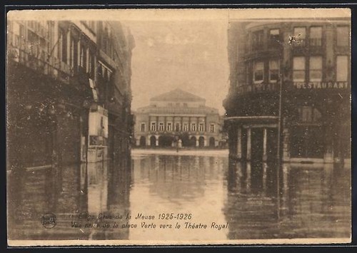 Cpa liege crue la - liege,,