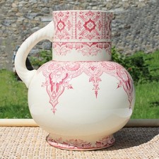 Antique Longchamp Large Earthenware Toilet Jug / Persian Model