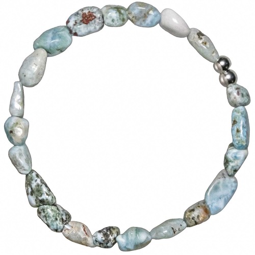 Bracelet larimar perles - larimar,