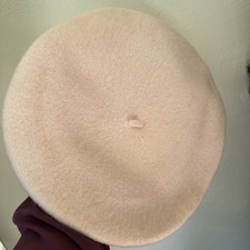 Beret Basque 100% Wool Off White Cream Beret