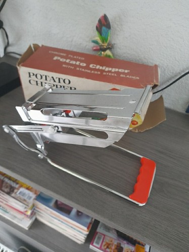 Coupe frites inox vintage 1970 - inox,