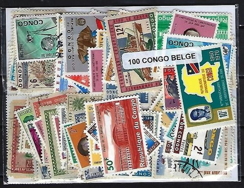 Congo belge 100 timbres - 100,
