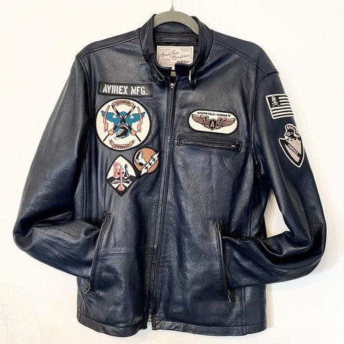 Avirex veste blouson cuir - blouson,