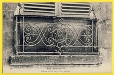 Old postcard 75 - PARIS 10 rue LHOMOND Art Ferronnerie WROUGHT IRON BALCONY with INITIAL