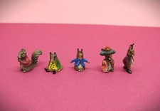 VINTAGE C1950s TINY VIENNESE COLD PAINTED MINIATURE BEATRIX POTTER BRONZES x 5.