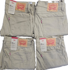 Levis 505 Mens Straight Regular Fit Beige Jeans All Sizes