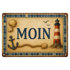 Panneau phare Moin plaque en