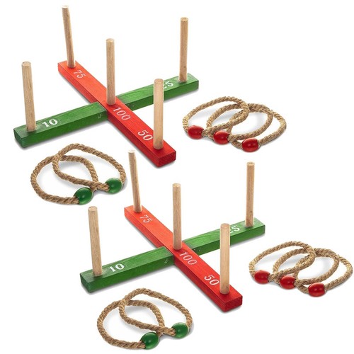 Jeu anneaux en bois - x,