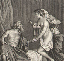 1800 Gravure Ancien Testament Abraham Agar Genèse Bible Christianisme