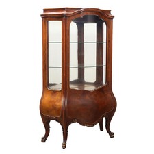 Vitrine Ancienne Style Baroque Noyer Décorations Italie XXe Siècle Originale