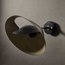 Rare Saturne Bougeoirs Par Serge Mouille Double Ombragée Lampes Lot De Murale