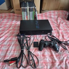 Sony PlayStation 2 PS2 Console Tested w/ 10 Games Memory Card AV Power