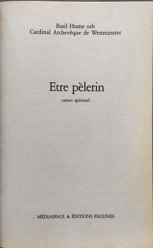 être pèlerin basil - Être, hume