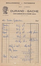 SAINT GERMAIN DE LA COUDRE DURAND GACHE BAKERY PATISSERIE SON FLOUR 1940