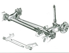 Antique Renault 16TS Car Rear Wheel Drive Diagram Press Photo
