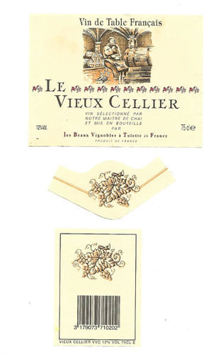 Etiquette vin le vieux - vin,