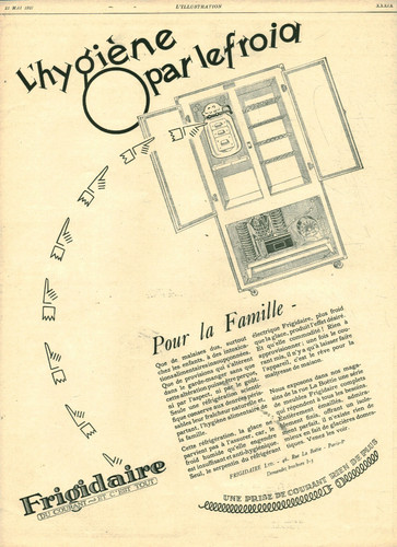 Publicité ancienne frigidaire - publicité,