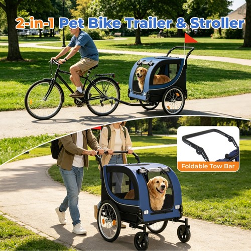Bike trailer pet - 2-in-1,