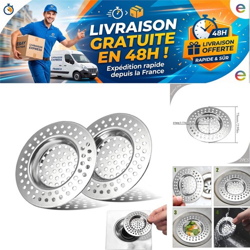 Filtre évier cuisine - inox, 2