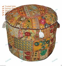 Neuf Indien Floral Pouf Housse