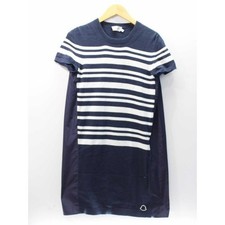 Moncler Avito Trico Knit Dress XS Women's Dark Navy x White NEW Used KIDS-0