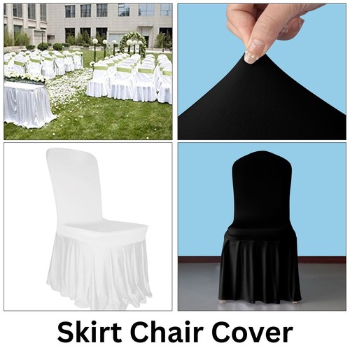 Jupe housses chaise blanc - housses, noir