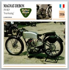MAGNAT-DEBON 350 BCP "Four-Bearing" 1936 FR Edito Service Atlas Motorcycle Card