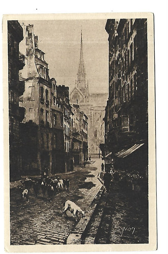 Paris rue du haut - ,