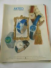 Advertising Advert 1995 AKTEO watches design J.C Mareschal