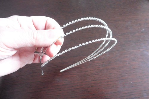 Serre tête triple rang métal - serre-tête,